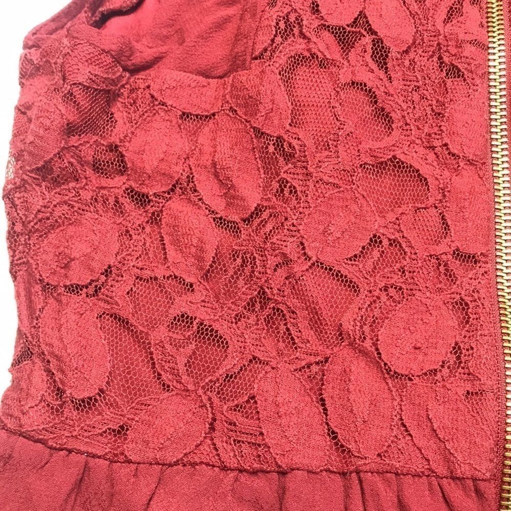 Urban Outfitters Kimchi Blue lacey burgundy mini dress - Picture 7 of 8